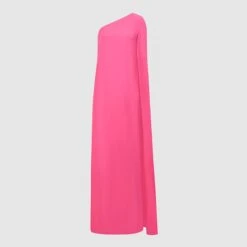 Reiss Pink Nina One Shoulder Dress -Exquisite Clothing 18572649 4