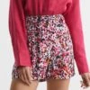 Reiss Pink Printed Lara High Waist Shorts -Exquisite Clothing 18572736 1