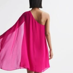 Reiss Pink Fleur One Sleeve Mini Dress -Exquisite Clothing 18572928 2