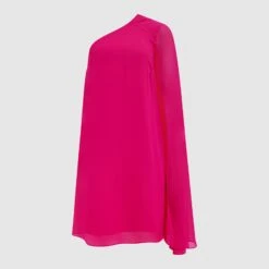 Reiss Pink Fleur One Sleeve Mini Dress -Exquisite Clothing 18572928 4