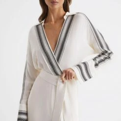 Reiss Ecru Nyla Tie Midi Dress -Exquisite Clothing 18573019 3