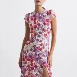 Reiss Multi Livia Floral Print Midi Dress -Exquisite Clothing 18573098 3