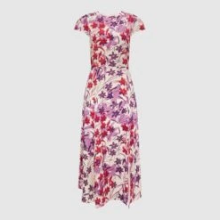 Reiss Multi Livia Floral Print Midi Dress -Exquisite Clothing 18573098 4