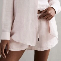 Reiss Pink Cleo Drawstring Shorts