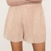 Vince Beige Crushed Shorts -Exquisite Clothing 18576089 1