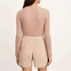 Vince Beige Crushed Shorts -Exquisite Clothing 18576089 2