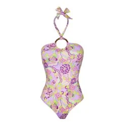 Vilebrequin Loop Rainbow Flowers Swimsuit In Purple -Exquisite Clothing 18579349 3
