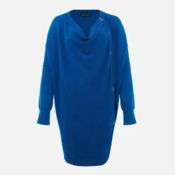Phase Eight Blue Bailie Button Knit Dress -Exquisite Clothing 18587187 3