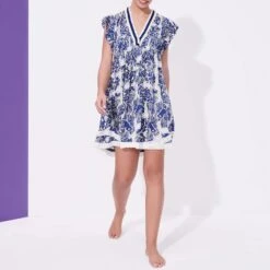 Vilebrequin Navy/White Hidden Fishes Mini Dress -Exquisite Clothing 18588067 3