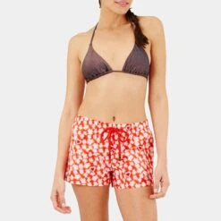 Vilebrequin Red Attrape Coeur Printed Swimming Shorts