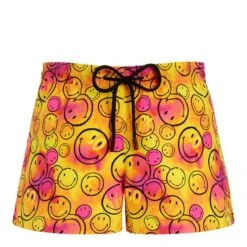 Vilebrequin Yellow/Pink Grafitti Style Swim Shorts