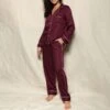 Fable & Eve Burgundy Long Sleeve Pyjama Set -Exquisite Clothing 18602255 1
