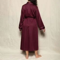 Fable & Eve Burgundy Long Dressing Gown -Exquisite Clothing 18602283 2