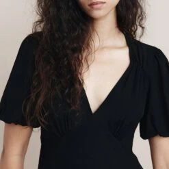 Ghost Black Enya Satin Dress -Exquisite Clothing 18612914 3