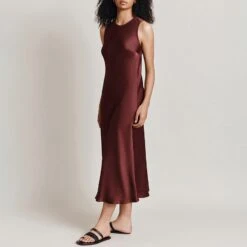 Ghost Berry Steph Satin Dress