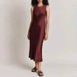 Ghost Berry Steph Satin Dress -Exquisite Clothing 18612978 4