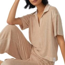 DKNY Beige Lounge Life Top And Culotte Lounge Set -Exquisite Clothing 18613011 4