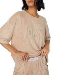 DKNY Beige Lounge Life Top & Shorts -Exquisite Clothing 18613017 2