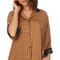 DKNY Brown Obsession Shirt Dress -Exquisite Clothing 18613035 2