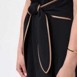 Joseph Ribkoff Black Tie Midi Dress -Exquisite Clothing 18613915 4