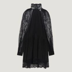 IRO Black Deorro Lace Detail Dress -Exquisite Clothing 18618193 4