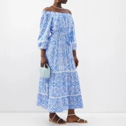 Melissa Odabash Blue Eclipse Aztec Blue Dress -Exquisite Clothing 18619824 3