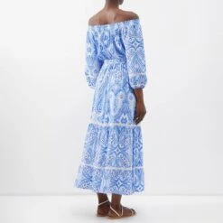 Melissa Odabash Blue Eclipse Aztec Blue Dress -Exquisite Clothing 18619824 4