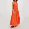 MAX & Co. Max&Co. Orange Minore Cotton Maxi Dress -Exquisite Clothing 18622922 1