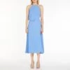 Marella Blue Infante Silk Blend Midi Dress -Exquisite Clothing 18623869 1