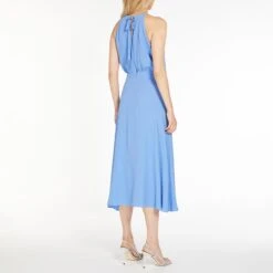 Marella Blue Infante Silk Blend Midi Dress -Exquisite Clothing 18623869 2