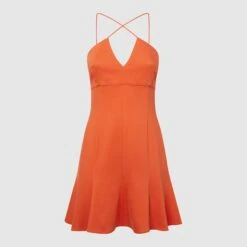 Reiss Orange Trina Strappy Flippy Mini Dress -Exquisite Clothing 18640866 4