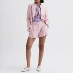 Reiss Pink Marina Tailored Shorts -Exquisite Clothing 18641095 3