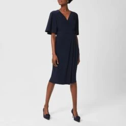Hobbs London Navy Coralie Midi Dress