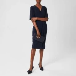 Hobbs London Navy Coralie Midi Dress -Exquisite Clothing 18645529 3