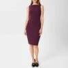 Hobbs London Mauve Adelia Midi Dress -Exquisite Clothing 18645876 1