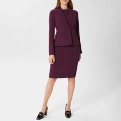 Hobbs London Mauve Adelia Midi Dress -Exquisite Clothing 18645876 3
