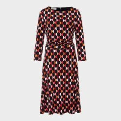Hobbs London Black/Red Bayview Jersey Dress -Exquisite Clothing 18646041 4