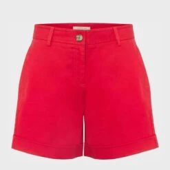 Hobbs London Red Chessie Cotton Shorts -Exquisite Clothing 18646448 4