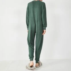 Hush Dark Green Elle Supersoft V-Neck Onesie -Exquisite Clothing 18701391 3