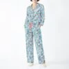Hush Blue/Orange Isla Printed Cotton PJ Trousers -Exquisite Clothing 18701454 1