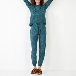 Hush Teal/Gold Star Joey Printed Pyjama Set