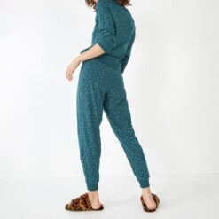 Hush Teal/Gold Star Joey Printed Pyjama Set -Exquisite Clothing 18701598 3