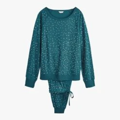 Hush Teal/Gold Star Joey Printed Pyjama Set -Exquisite Clothing 18701598 4
