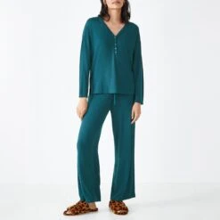 Hush Teal Nox Henley PJ Set