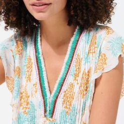 Vilebrequin Blue/Orange Floral Sasha Mini Dress -Exquisite Clothing 18710808 3