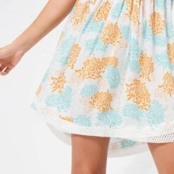 Vilebrequin Blue/Orange Floral Sasha Mini Dress -Exquisite Clothing 18710808 4